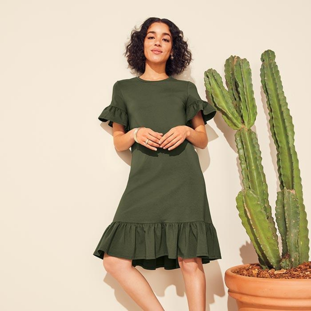 Ruffle T-Shirt Dress - Picture 2 of 4